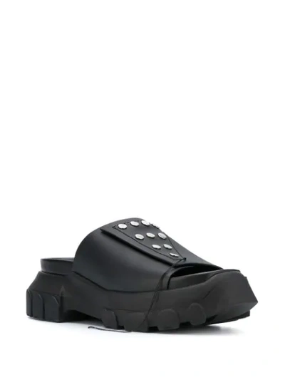Shop Rick Owens High Studded Sandals - Black