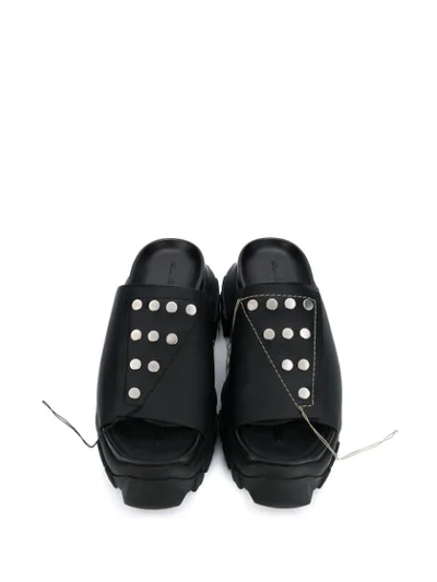 Shop Rick Owens High Studded Sandals - Black