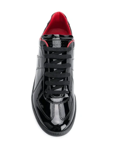 Shop Maison Margiela Replica Low-top Sneakers In Black