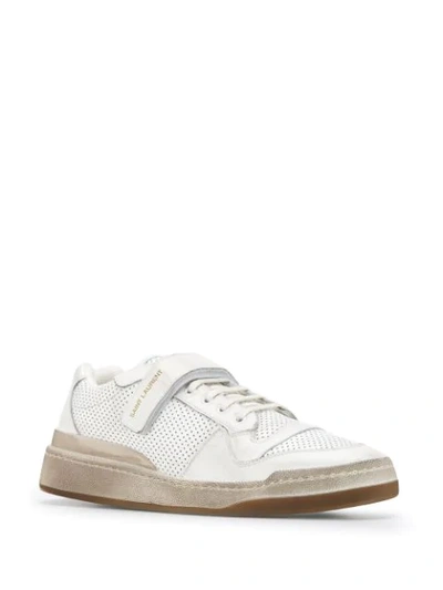 Shop Saint Laurent Sl24 Low Top Sneakers In White