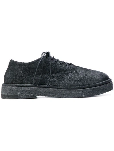 Shop Marsèll Chunky Sole Distressed Oxfords In Black