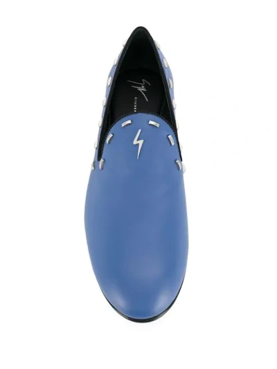 Shop Giuseppe Zanotti Gordon Flash Loafers - Blue