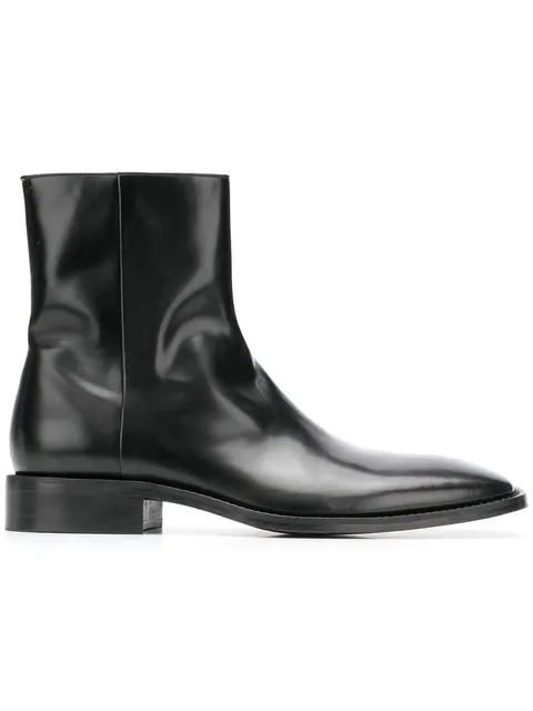 balenciaga black leather boots