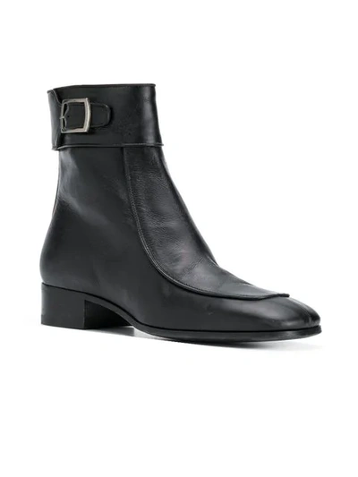 Shop Saint Laurent Miles Boots In Black