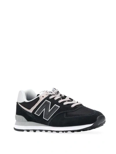 New Balance Panel-detail Logo Patch Sneakers In Black