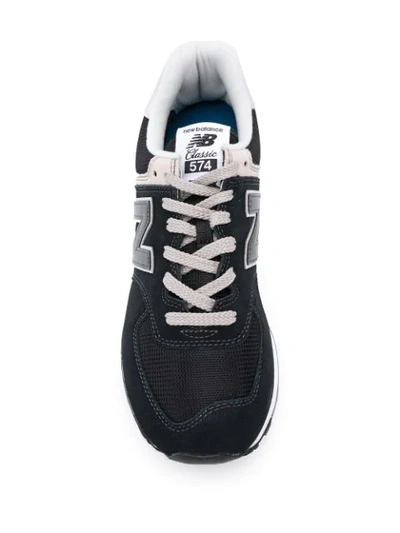 New Balance Panel-detail Logo Patch Sneakers In Black