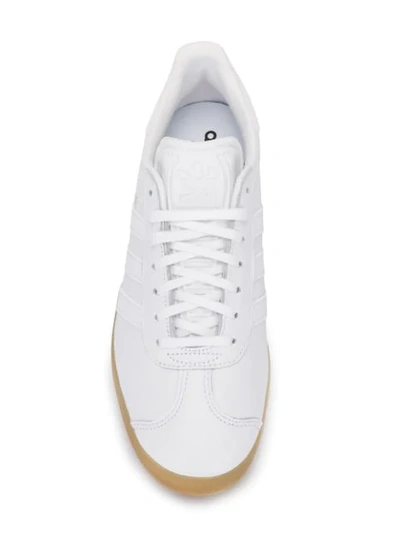 Shop Adidas Originals Gazelle Low Top Sneakers In White