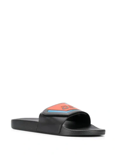 Shop Dsquared2 Logo Slides In Black