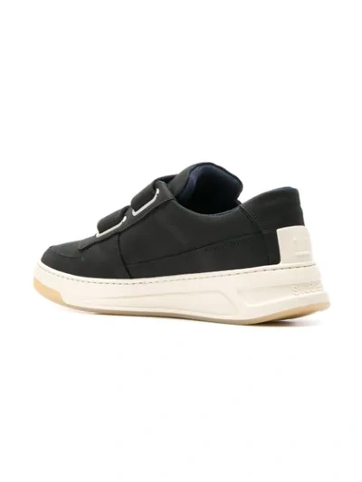 Shop Acne Studios Perey Touch Strap Sneakers In Black