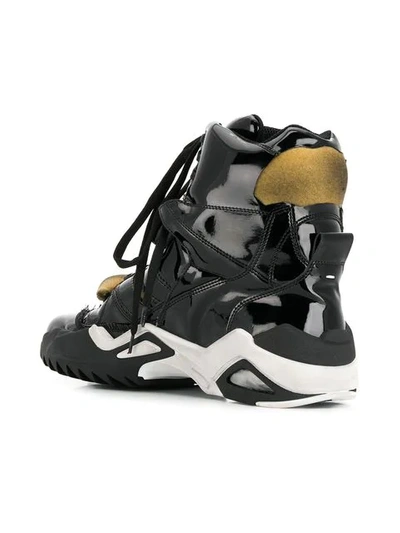 Shop Maison Margiela Retro Fit Sneakers In Black