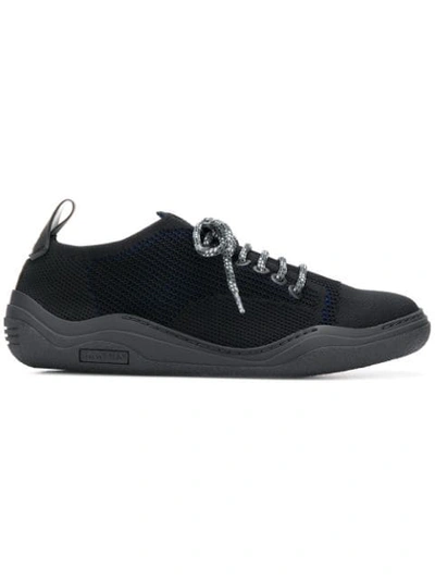 Shop Lanvin Casual Low Top Trainers In Black
