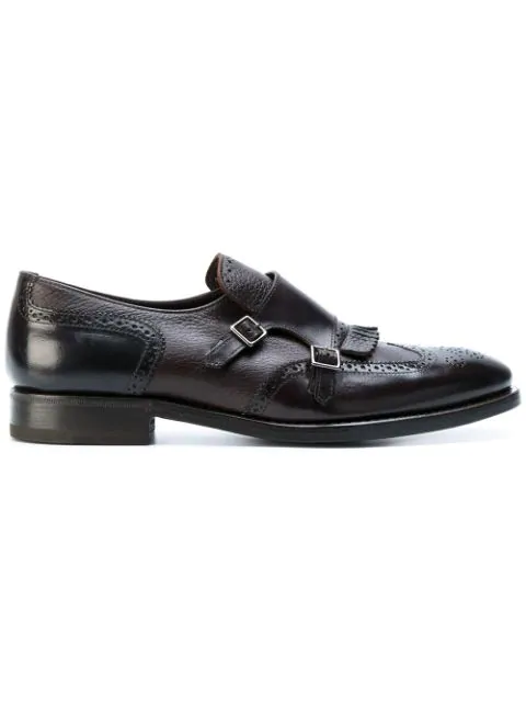 Henderson Baracco Classic Monk Shoes In Brown | ModeSens