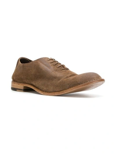 Shop Pantanetti Worn-effect Lace Up Shoes In Brown