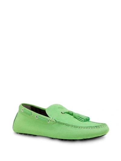 Shop Fendi Loafer Mit Quasten In F0q9v-green Fluo