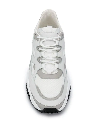 Shop Tod's Mesh Upper Sneakers In White