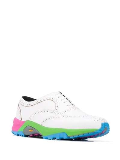 Shop Comme Des Garçons Homme Deux Multicolour Sole Oxford-style Brogues In White