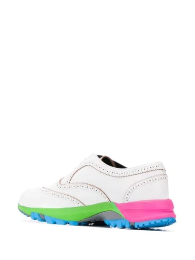 Shop Comme Des Garçons Homme Deux Multicolour Sole Oxford-style Brogues In White