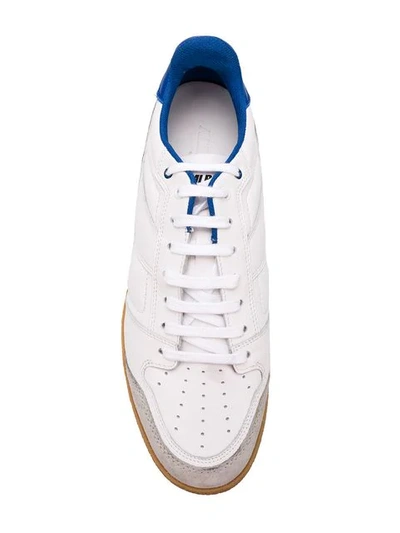 AMI ALEXANDRE MATTIUSSI THIN LACED LOW TRAINERS - 白色