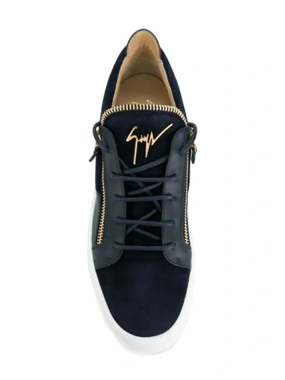 Shop Giuseppe Zanotti Frankie Sneakers In Blue