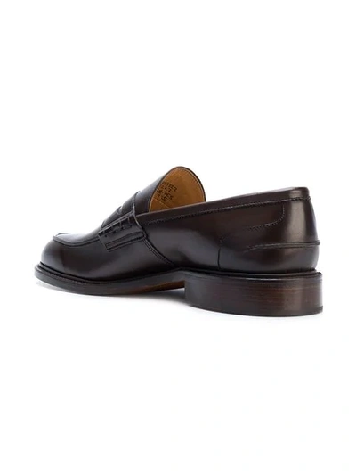 Shop Tricker's Classic Slippers In Brown