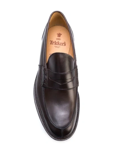Shop Tricker's Classic Slippers In Brown