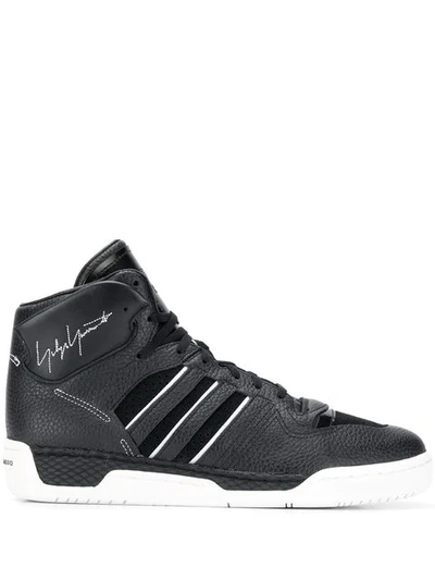 Shop Y-3 Side Stripe Sneakers In Black