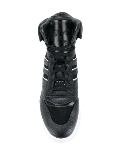 Shop Y-3 Side Stripe Sneakers In Black