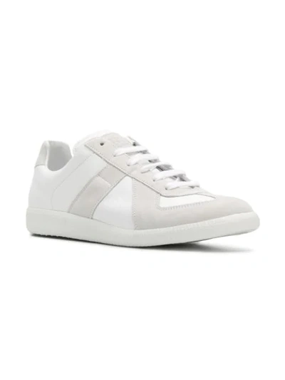 Shop Maison Margiela Replica Sneakers In White ,grey