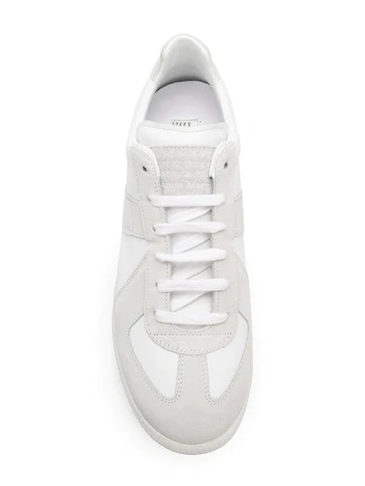 Shop Maison Margiela Replica Sneakers In White ,grey