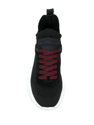 Shop Dsquared2 Mesh Sneakers In Black