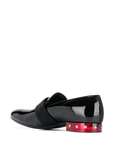 Shop Alexander Mcqueen Studded Heel Loafers In Black
