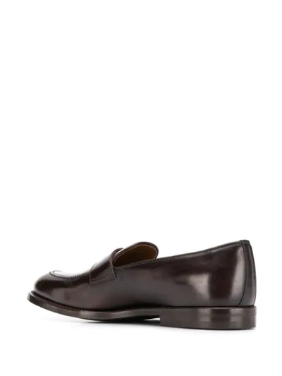 Shop Brunello Cucinelli Classic Slip-on Loafers In Brown