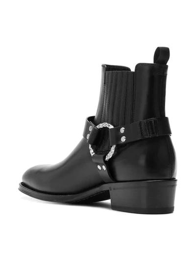 Shop Alexander Mcqueen Chunky Heel Boots  - Farfetch In Black