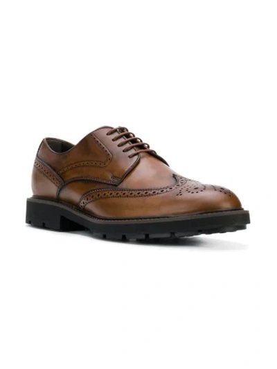 Shop Tod's Lace-up Derby Shoes - Brown