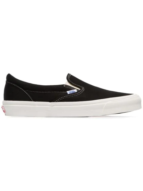 vans og black slip on