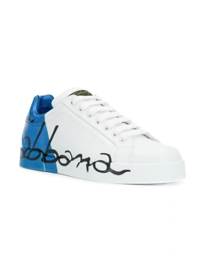 Shop Dolce & Gabbana Portofino Sneakers In White