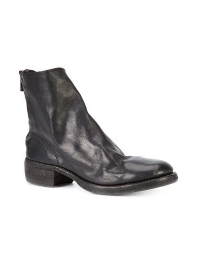 Shop Guidi Rear Zip Boots In Black