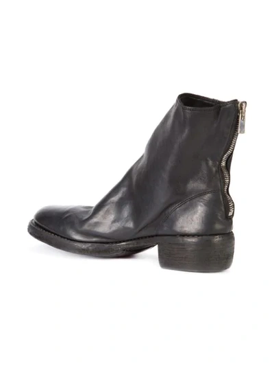 Shop Guidi Rear Zip Boots In Black