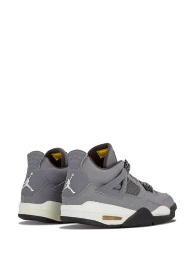 Shop Jordan Air  4 Retro Sneakers In Grey