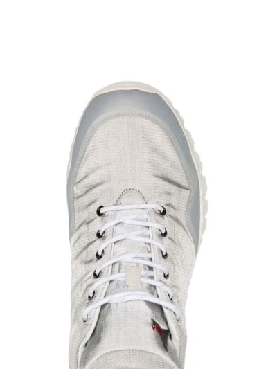 Shop Roa Silver Tone Oblique Ripstop Sneakers
