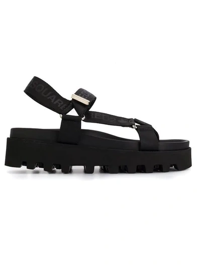 Shop Dsquared2 Platform Sandals In Black