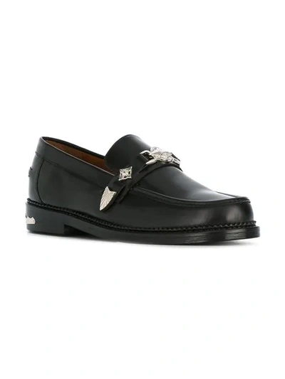 Shop Toga Virilis Embellished Loafers In Black