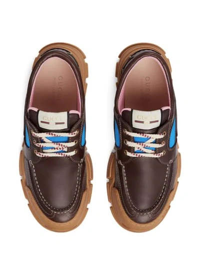 Shop Gucci Hiking-style Hybrid Sneakers In Brown