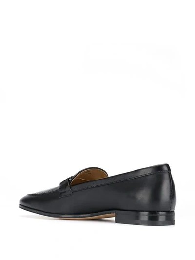 TOD'S DOUBLE T BUCKLED LOAFERS - 黑色