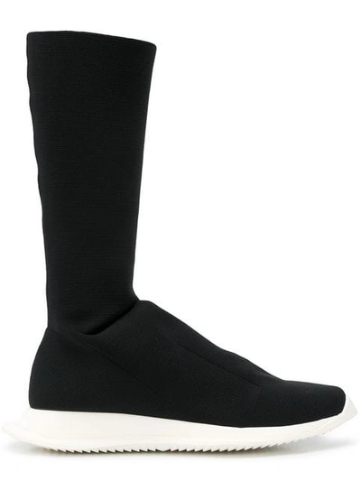 Shop Rick Owens Drkshdw Sock Boot Sneakers In Black