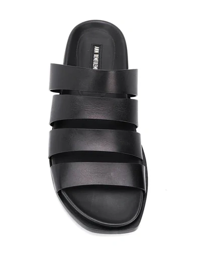 Shop Ann Demeulemeester Multi Strap Sandals In Black