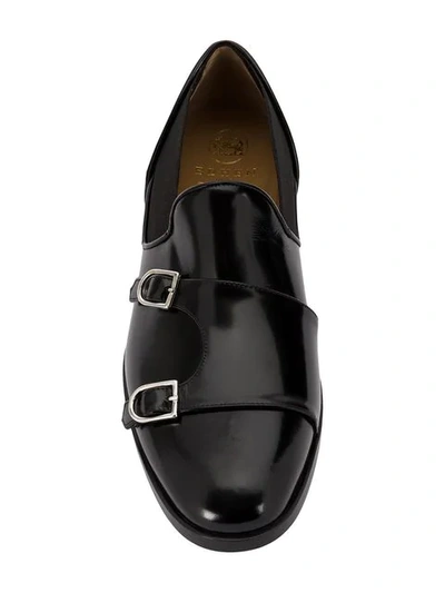 Shop Edhen Milano Monk Loafers In Black