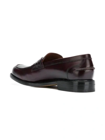 Shop Berwick Shoes Penny Loafers In Red