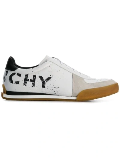 Shop Givenchy Stencil Sneakers In White