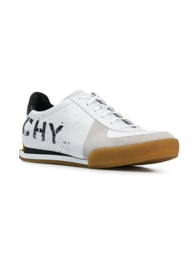 Shop Givenchy Stencil Sneakers In White